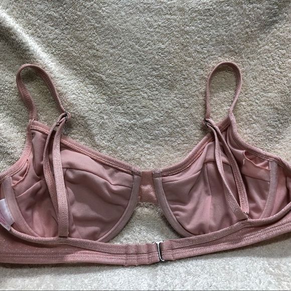XHILARATION EUC PINK SWIM TOP W UNDERWIRE ADJUSTABLE STRAPS HOOK CLOSURE LRG - Picture 2 of 4